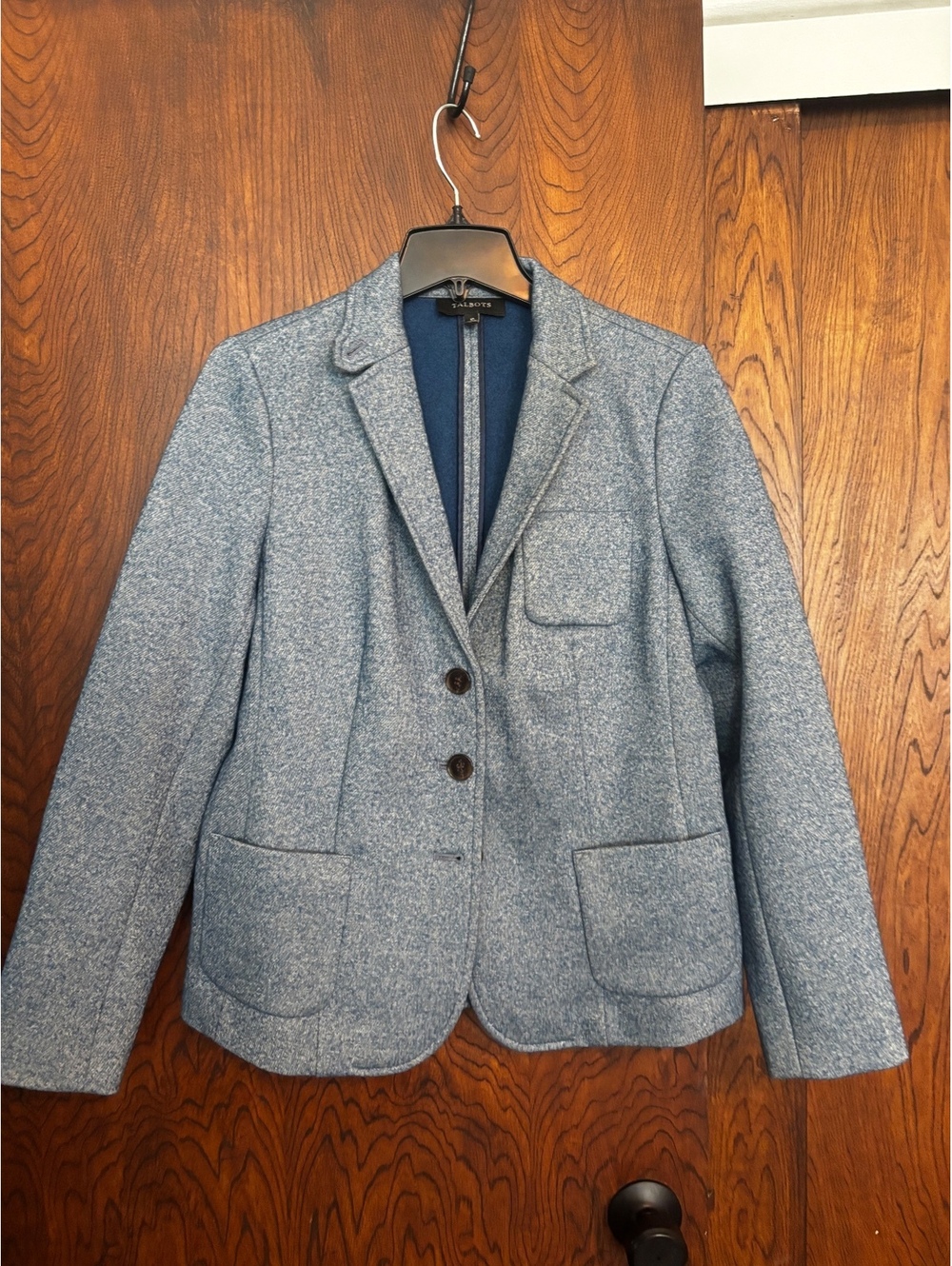 Talbots Women's Blue Wool Blend Blazer Size 10